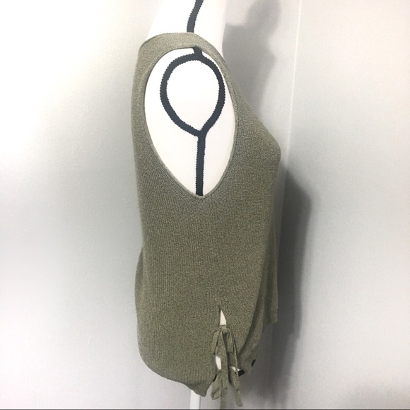 Madewell olive green side tie sweater tank - Picture 6 of 7